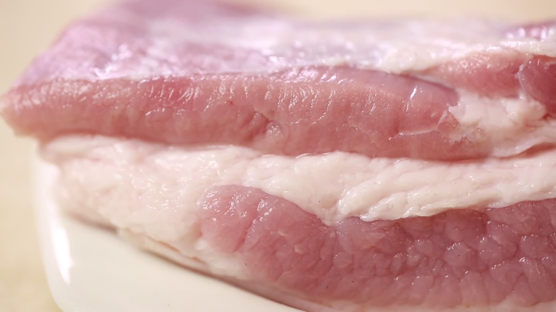 猪肉食材五花肉瘦肉视频的预览图