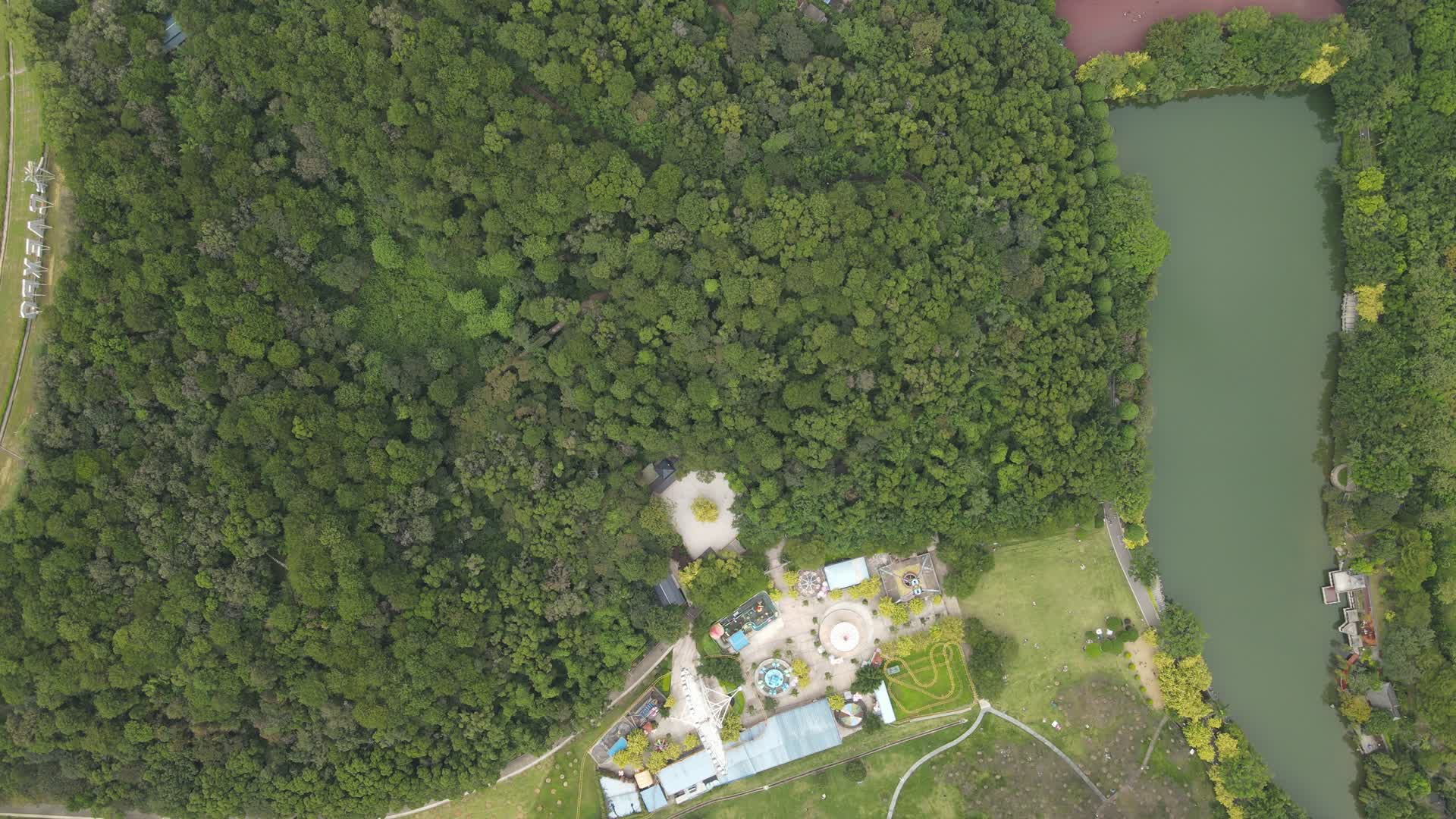 广西南宁城市公园4K俯拍视频的预览图