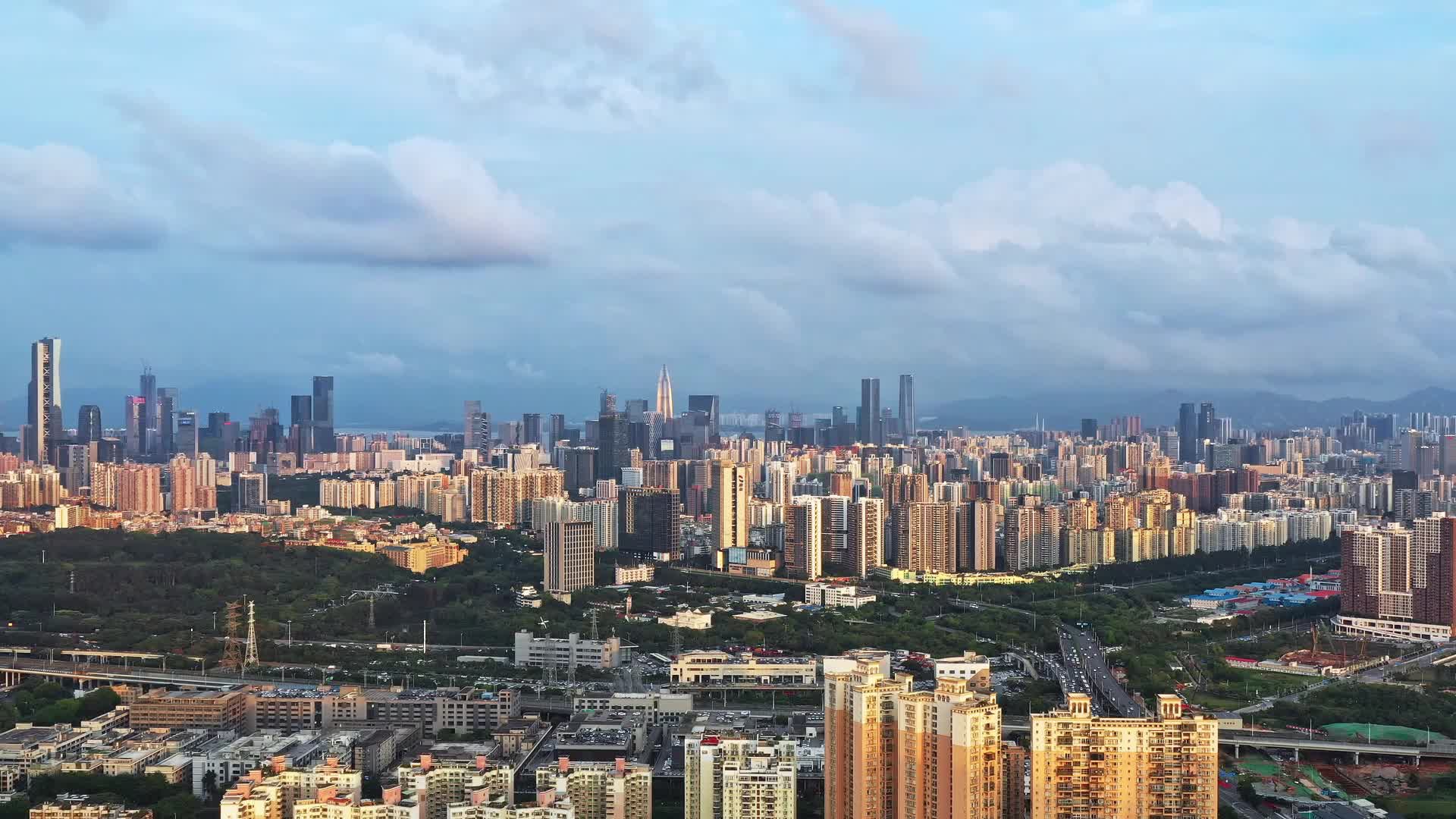 深圳宝安城市地标航拍视频视频的预览图