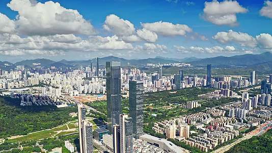 深圳市民中心城市航拍视频视频的预览图