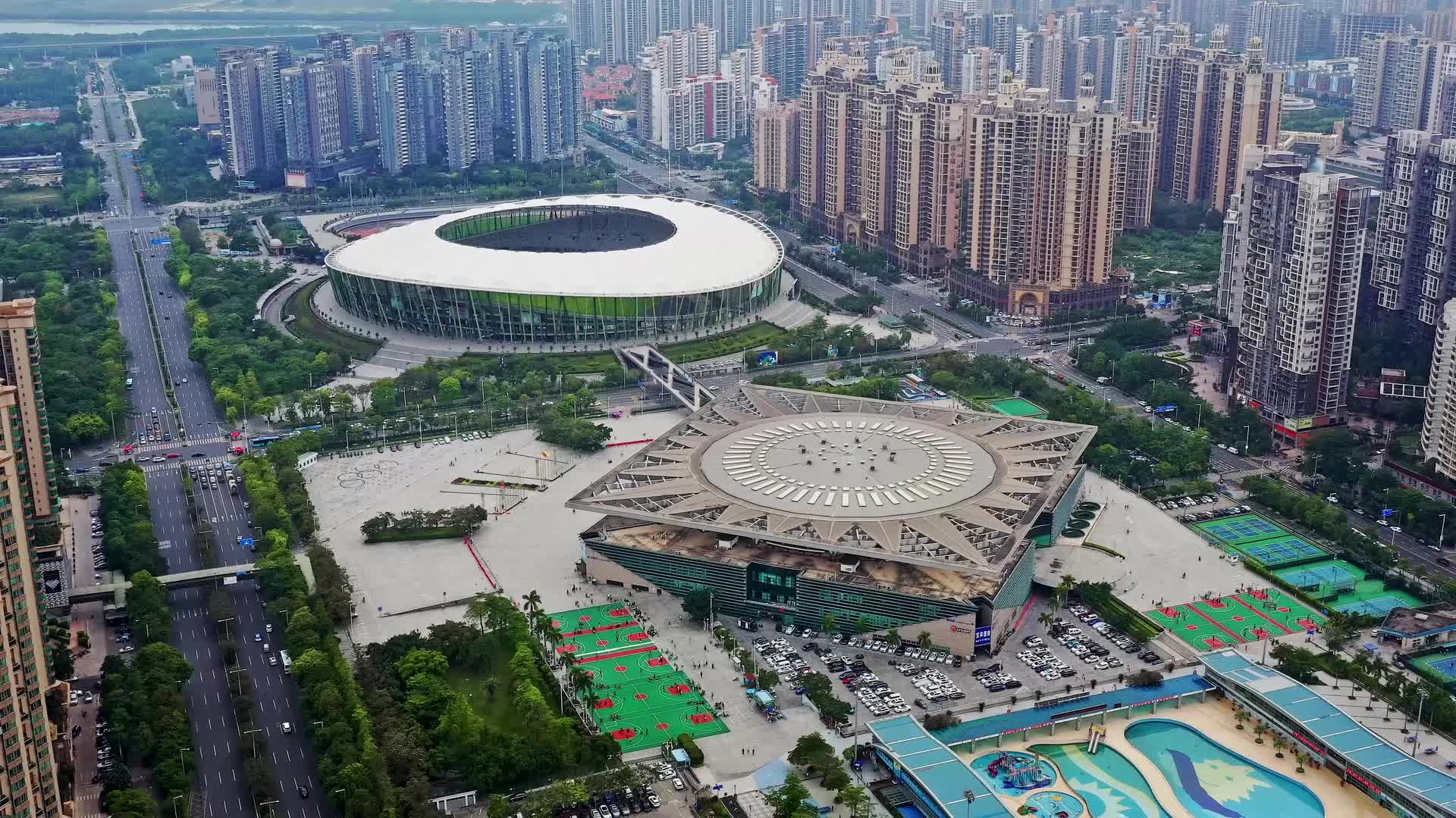 深圳宝安中轴线体育馆视频的预览图