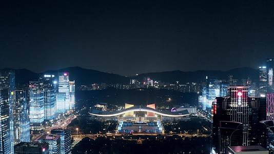 深圳市民中心灯光秀实拍视频视频的预览图