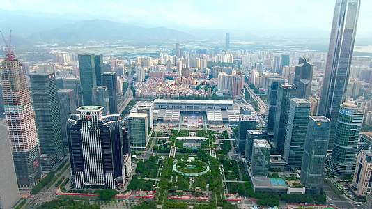 深圳会展中心航拍视频视频的预览图