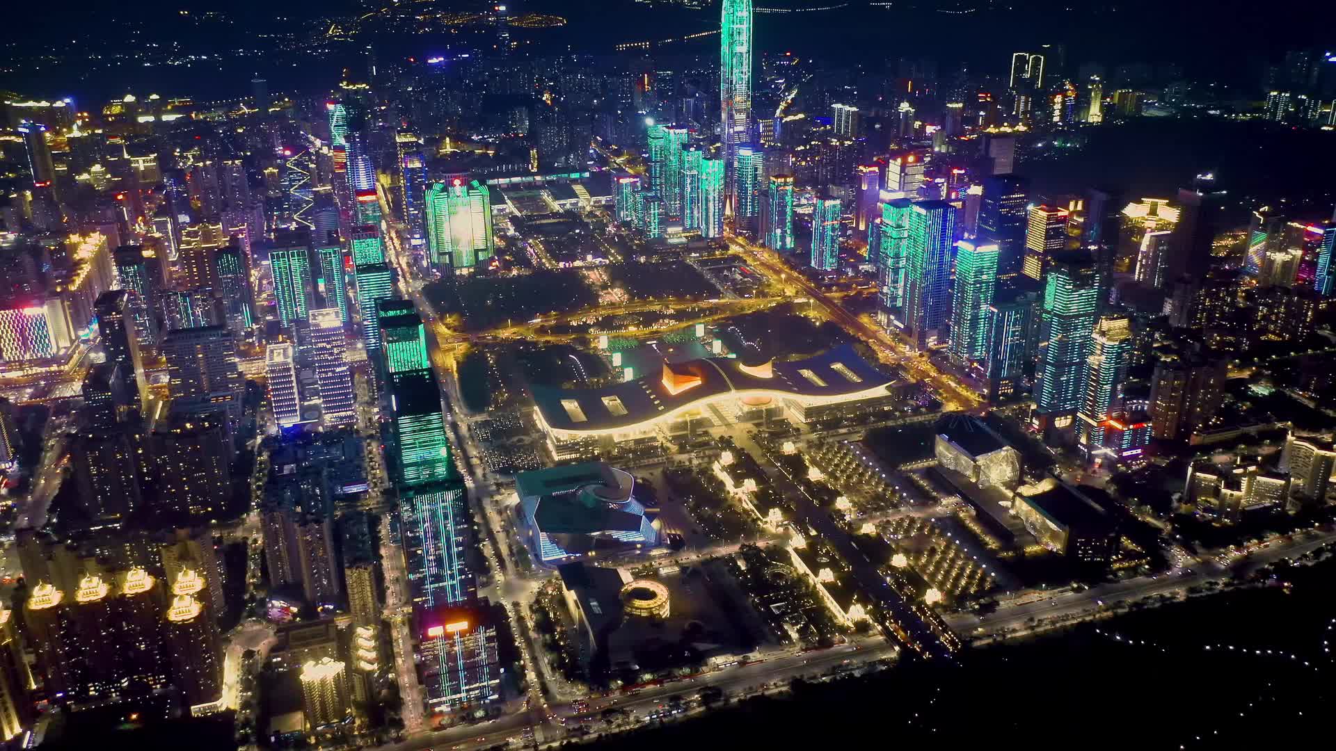 深圳市民中心城市灯光秀视频的预览图