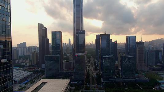 深圳市民中心中轴线航拍视频视频的预览图