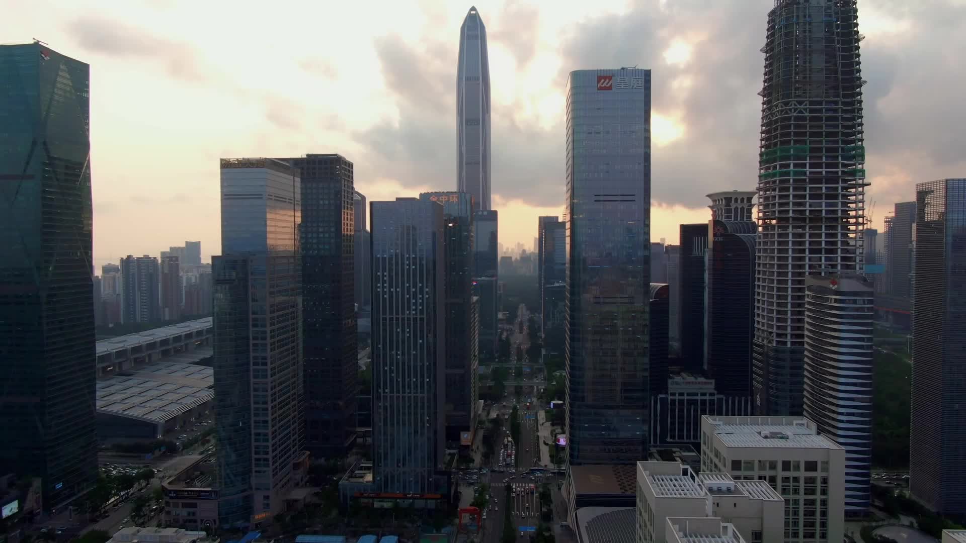 深圳市民中心中轴线航拍视频的预览图
