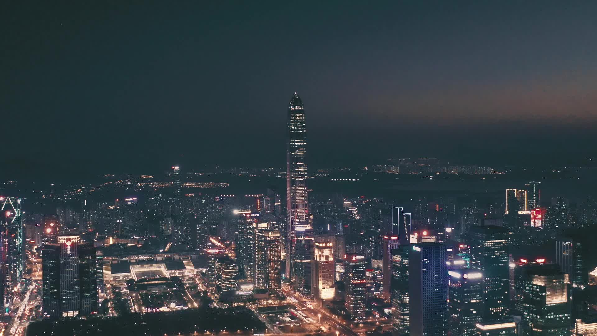 深圳市民中心中轴线航拍视频的预览图