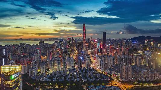 深圳福田城市夜景实拍视频视频的预览图
