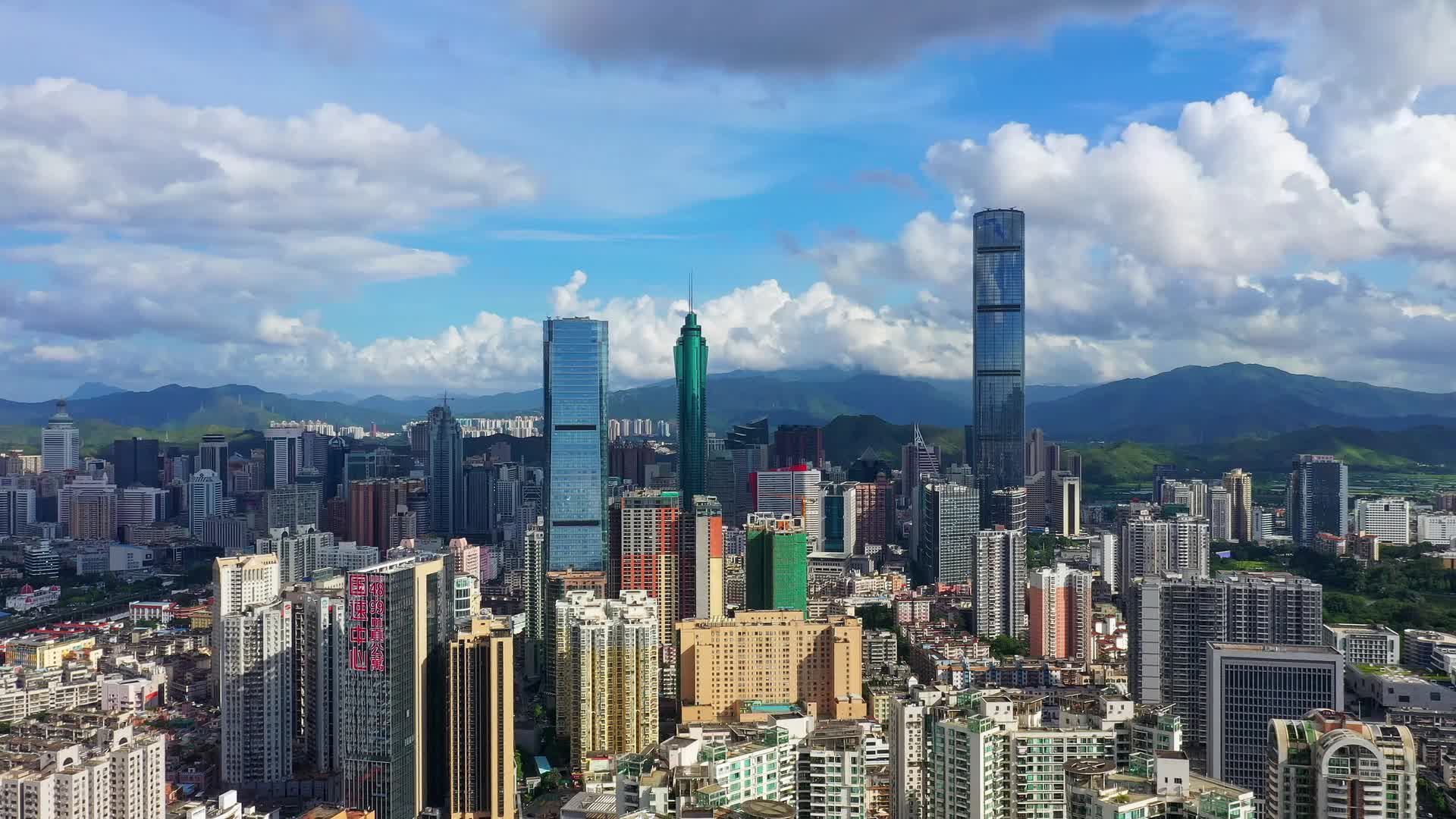 深圳罗湖区城市航拍全景视频的预览图