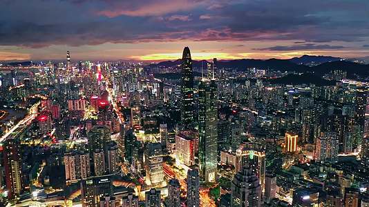 深圳罗湖城市夜景视频的预览图
