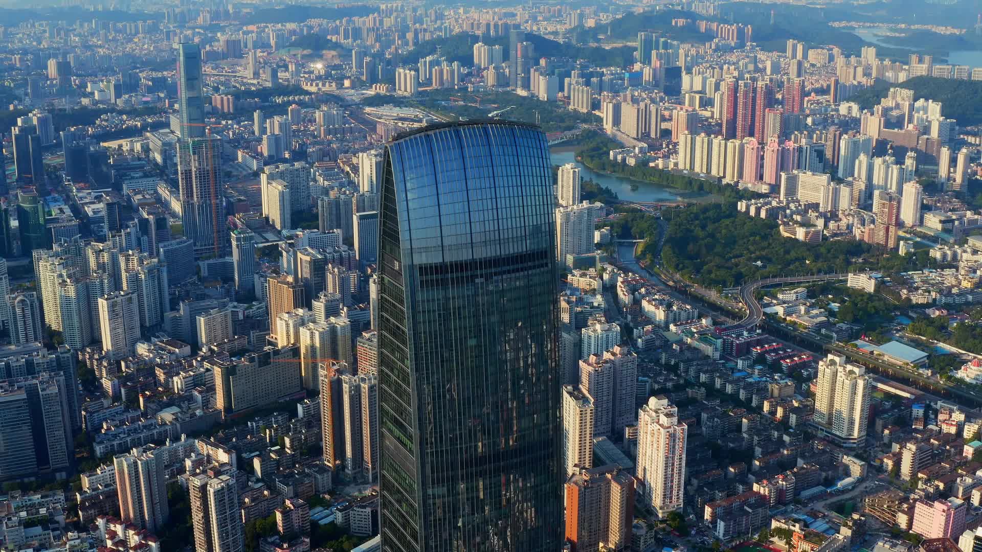 深圳罗湖区城市航拍全景视频的预览图