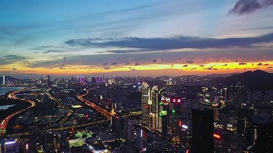 深圳罗湖夜景灯光秀实拍视频视频的预览图