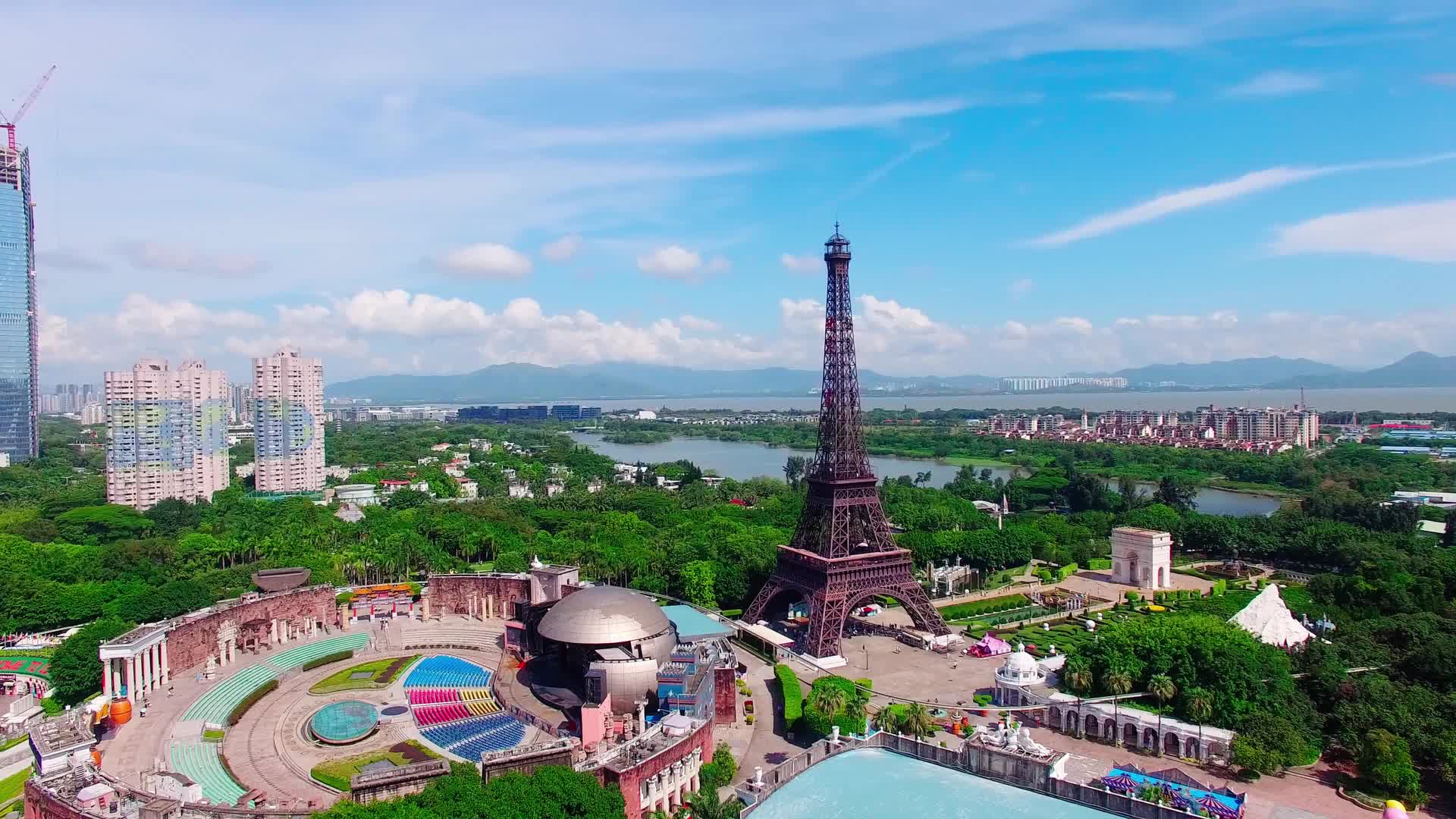 深圳世界之窗城市航拍视频的预览图