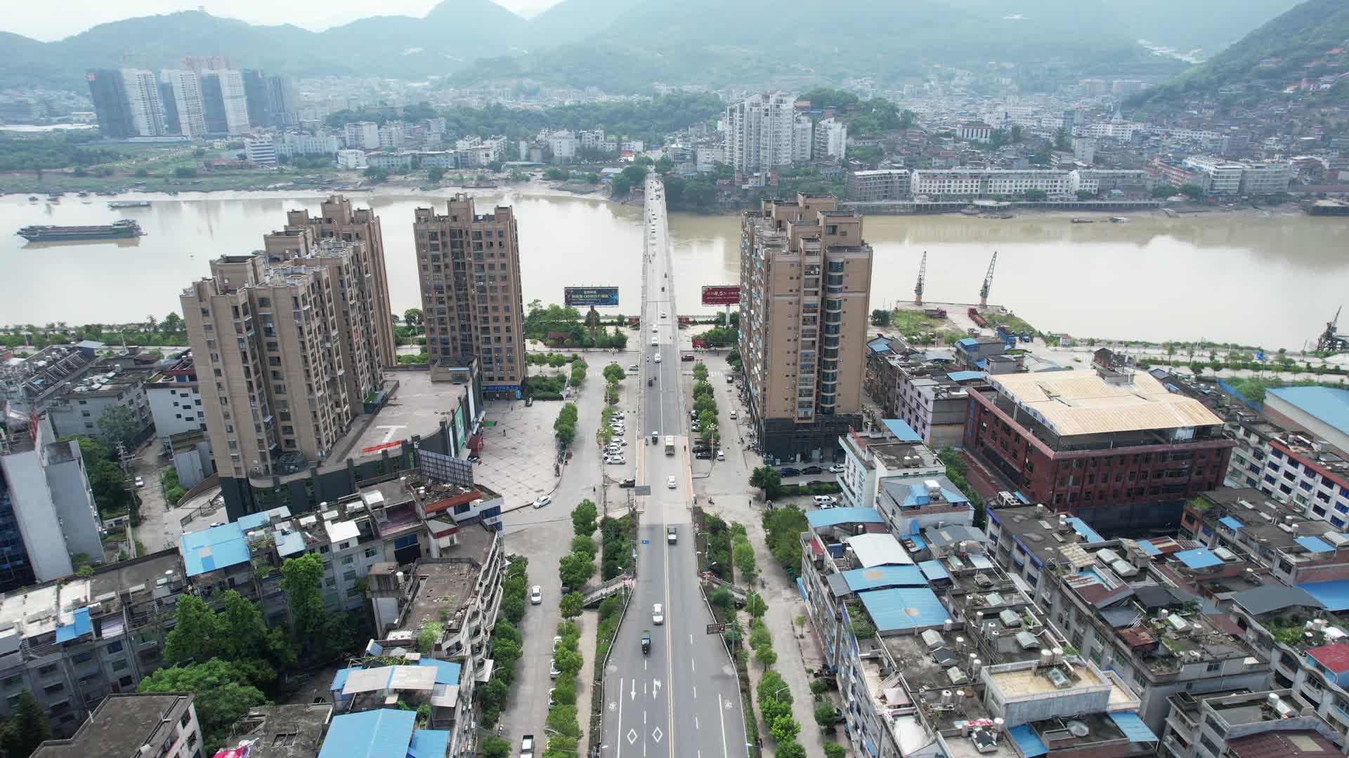 福建罗江城市航拍视频的预览图