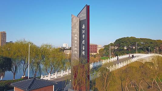 岳阳市读书馆美术馆航拍视频的预览图