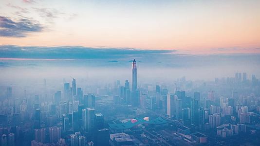 深圳城市地标平安大厦航拍延时视频的预览图
