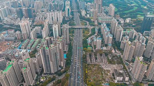 深圳城市地标平安大厦车流延时视频视频的预览图