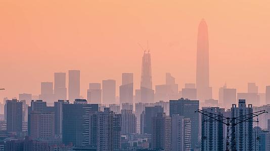 深圳城市地标平安大厦日转夜延时视频视频的预览图