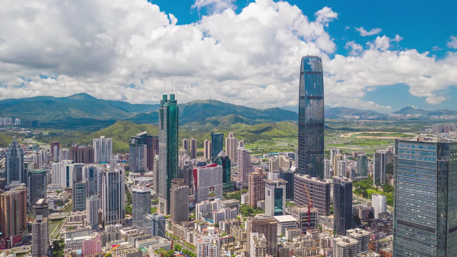 深圳罗湖城市航拍延时视频的预览图