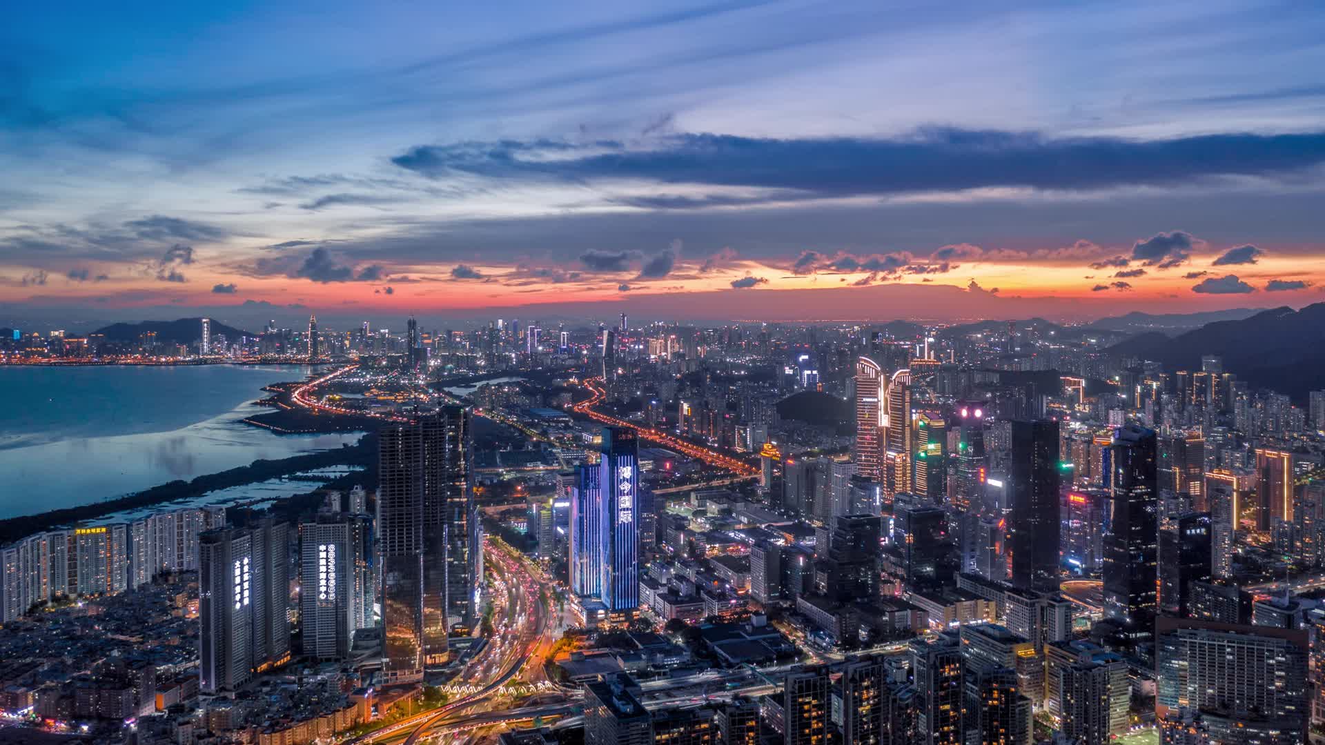深圳城市地标航拍延时视频的预览图
