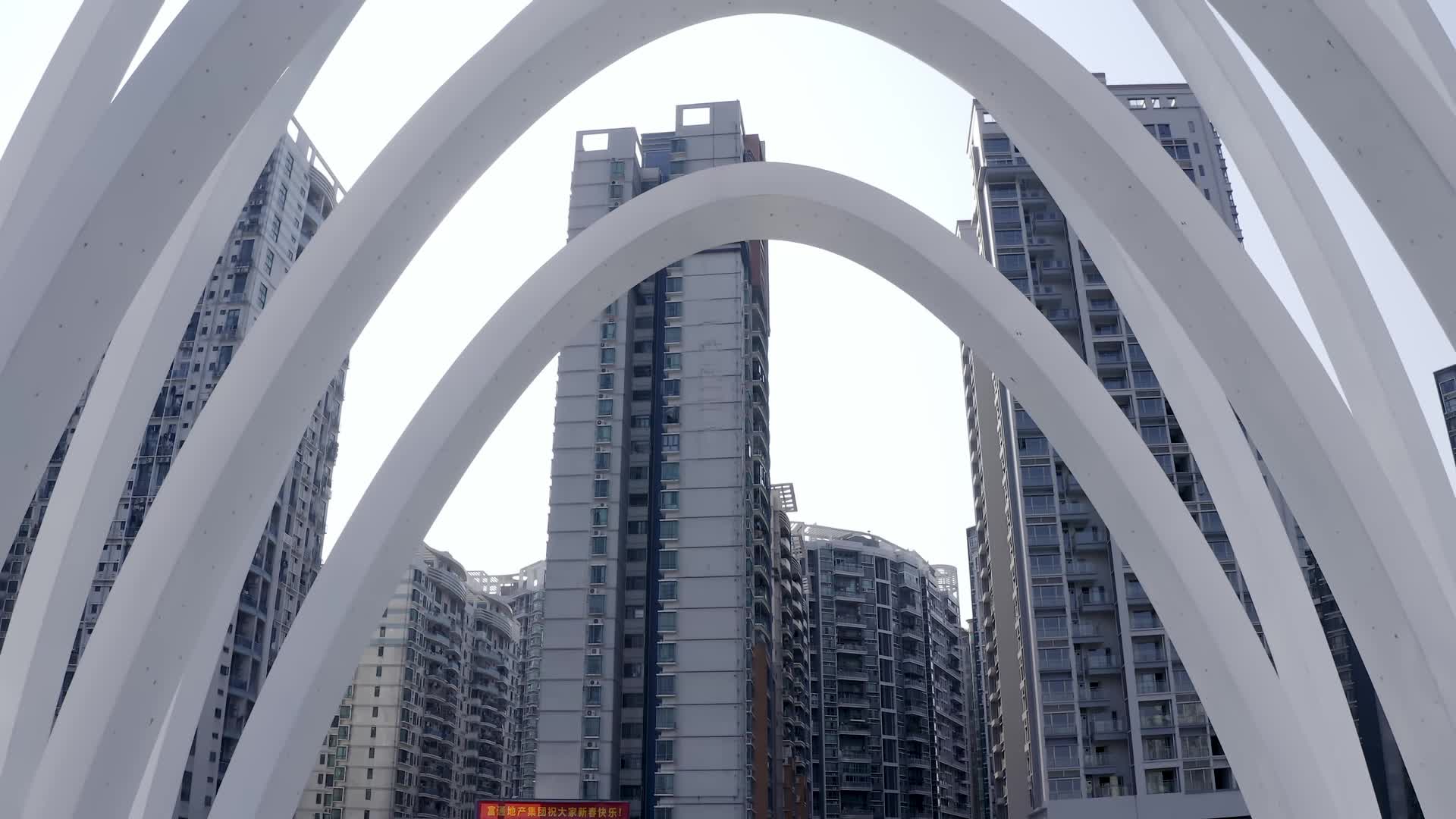 深圳宝安区城市航拍视频的预览图