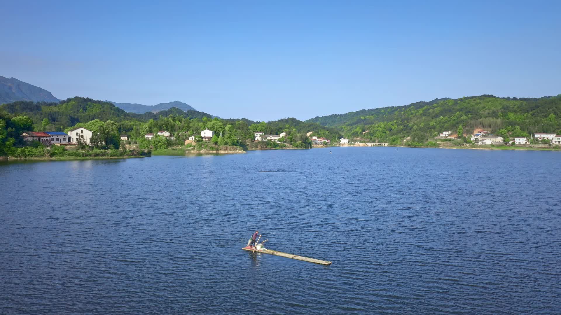湖南自然风光湖泊水库千岛湖视频的预览图