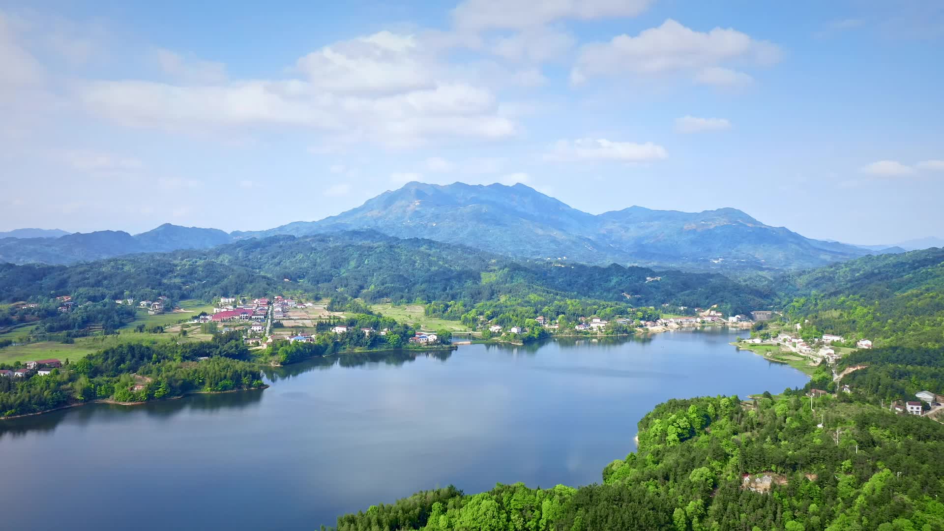 湖南自然风光湖泊水库千岛湖视频的预览图