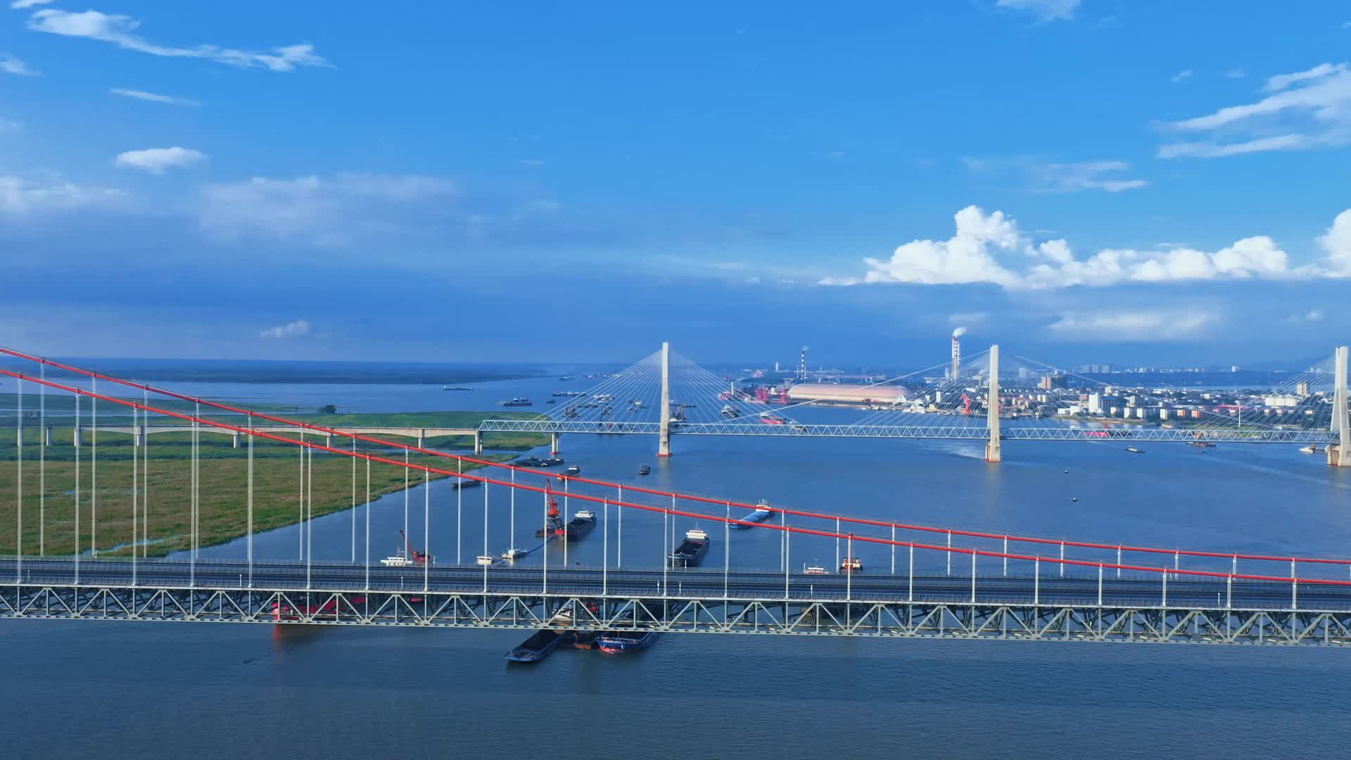 岳阳城市风光洞庭湖大桥视频的预览图