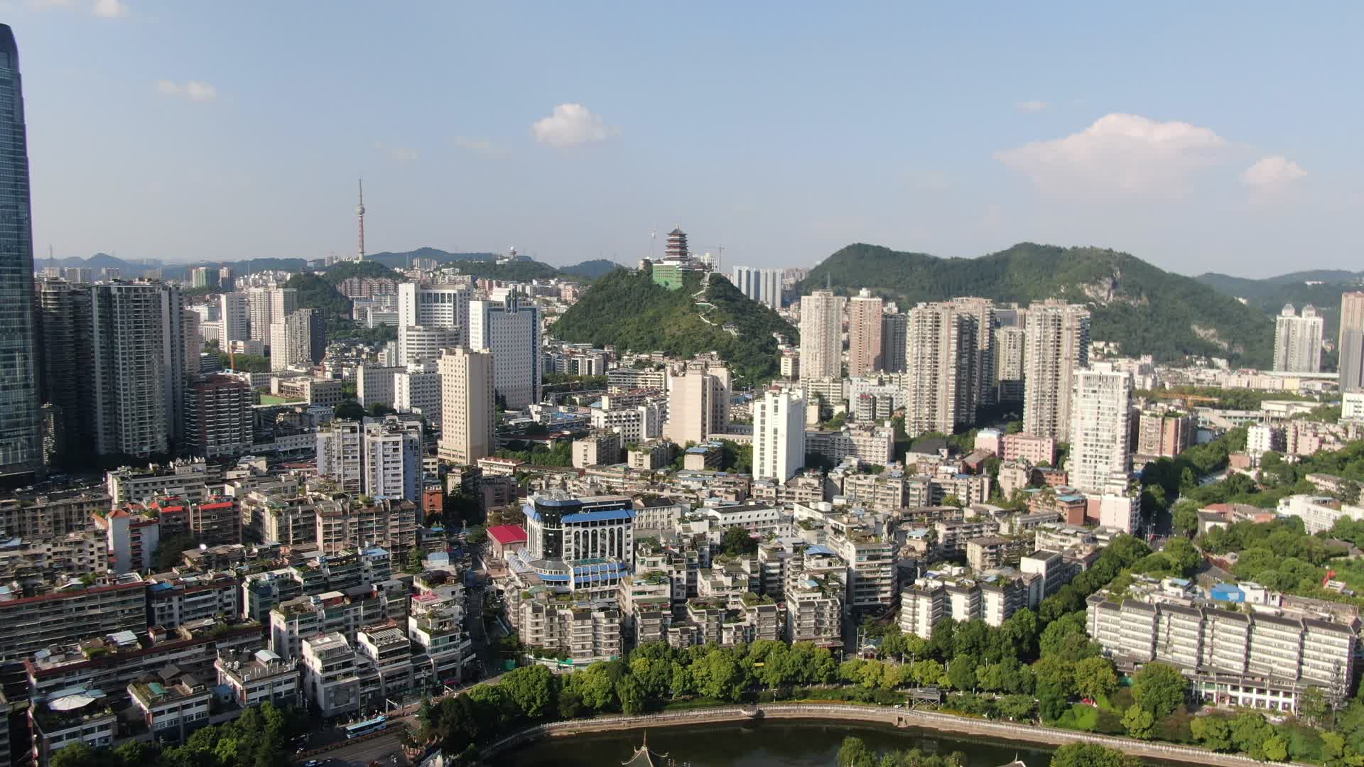 贵州贵阳城市建设航拍视频视频的预览图