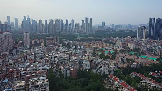 深圳白石洲最大城中村拆迁城市旧改航拍视频视频的预览图