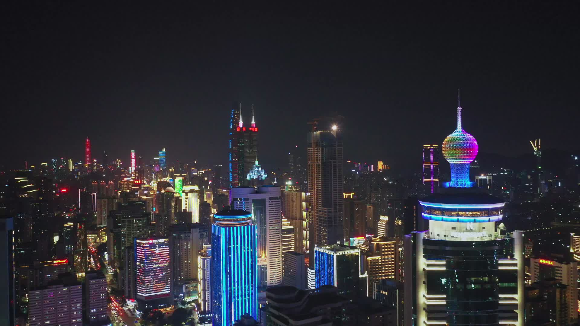 深圳罗湖城市夜景灯光秀视频的预览图