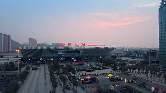 深圳龙华区深圳北站高铁站航拍视频的预览图