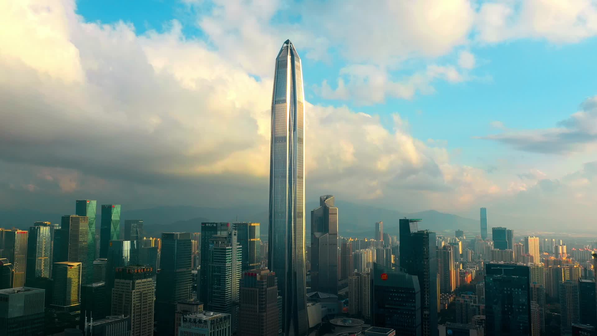 深圳福田市中心城市航拍视频的预览图
