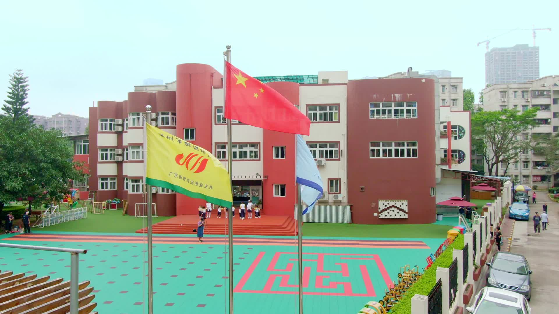 深圳幼儿园学校航拍视频视频的预览图