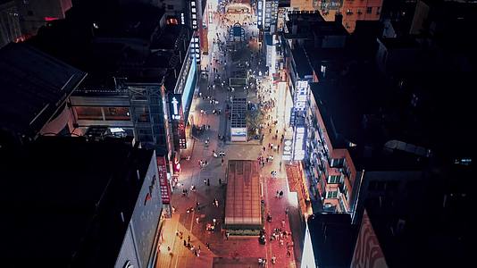 长沙黄兴步行街夜景长沙网红打卡地视频的预览图