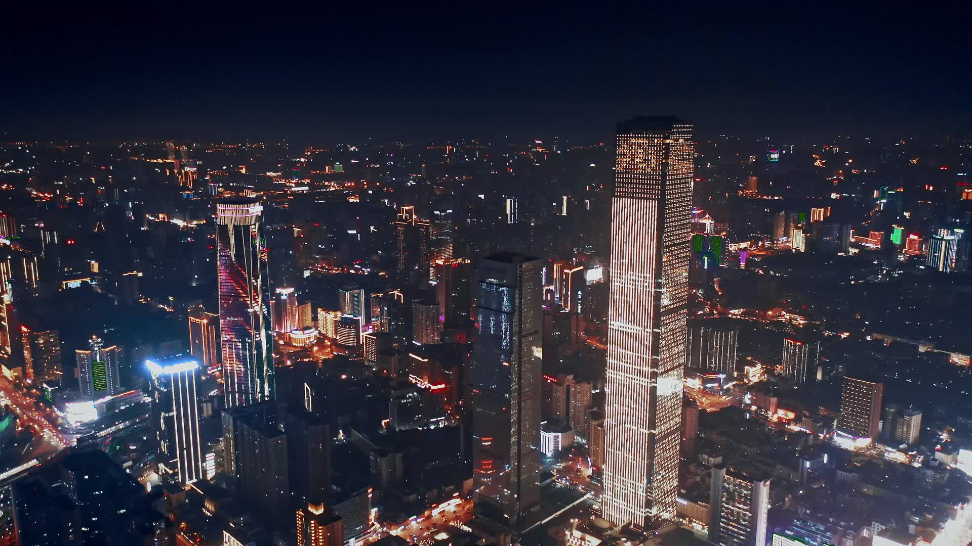 长沙IFS国金大厦城市夜景视频的预览图