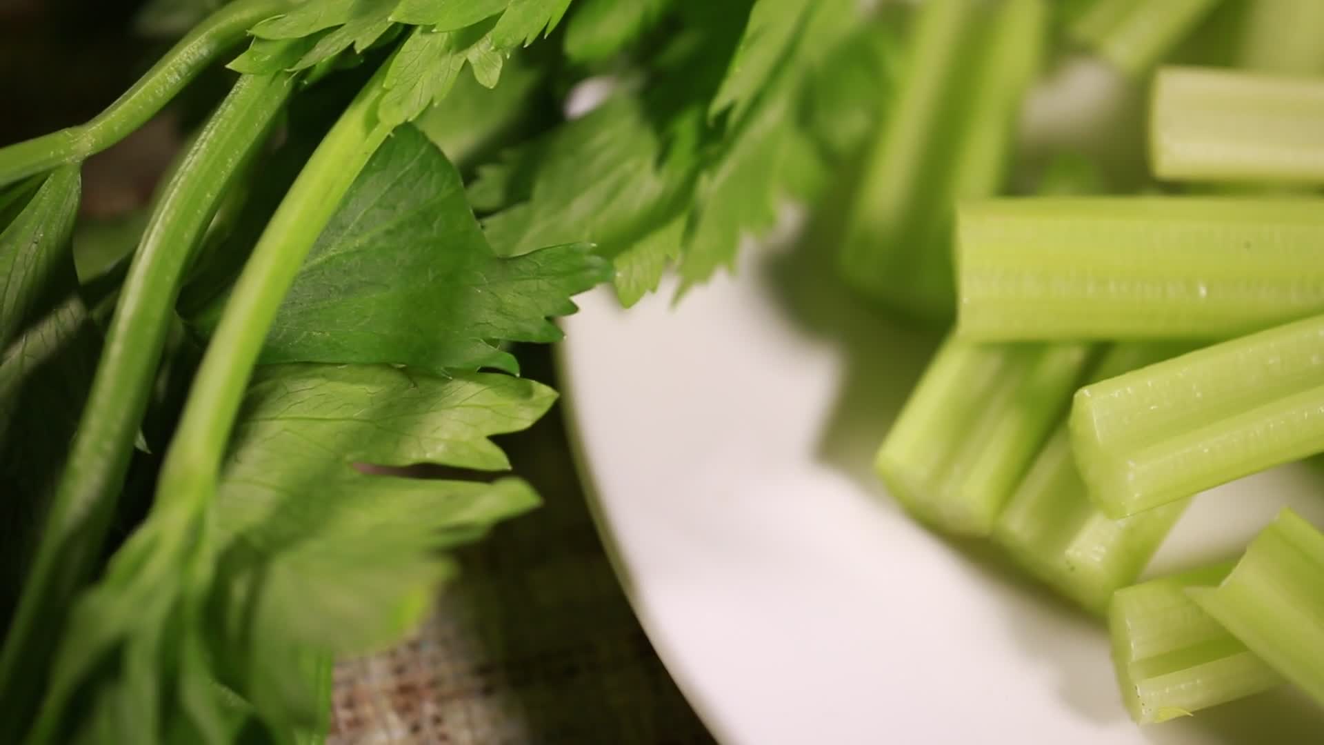 芹菜纤维蔬菜视频的预览图
