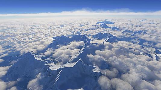 4K航拍珠峰山脉云海视频的预览图