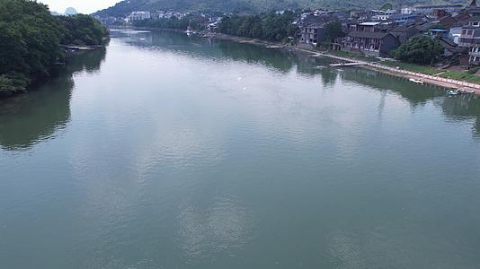 桂林大圩段漓江风光航拍旅游风光视频的预览图