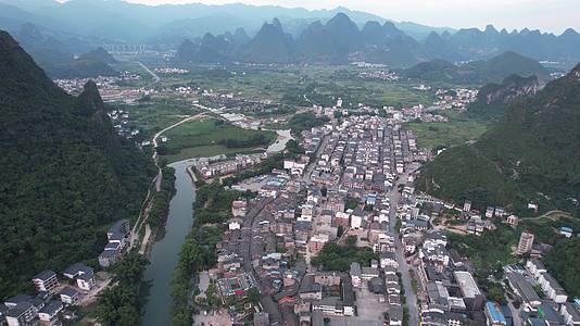 兴坪风光航拍桂林风景视频的预览图