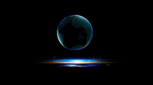 地球互动浮动科技型元素视频的预览图