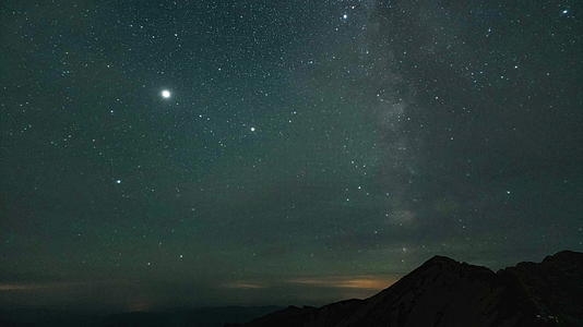秦岭唯美星空银河夜景视频的预览图