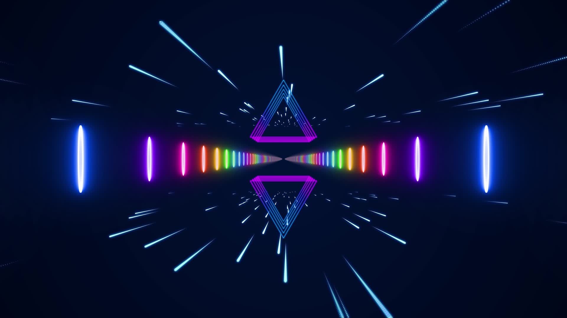 4K粒子穿梭三角形运动视频视频的预览图