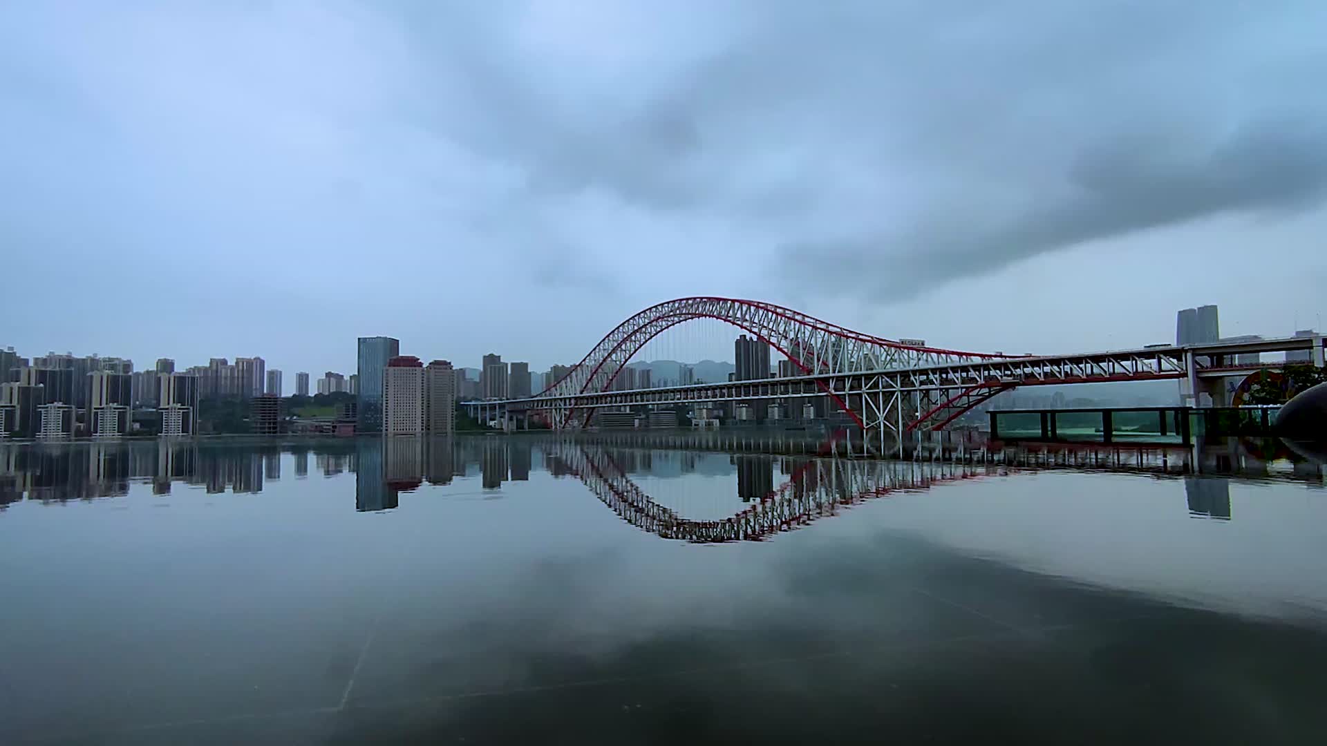 江景朝天门长江大桥重庆南岸区弹子石视频的预览图