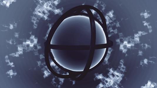 原子核蓝色律动小球素材视频的预览图