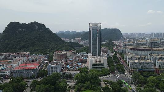 广西柳州城市建设4K航拍视频视频的预览图