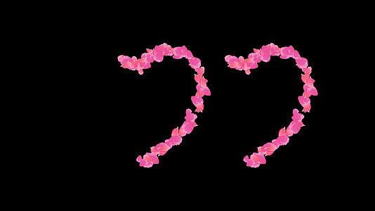 4K心心相印粉红花瓣粒子通道视频视频的预览图