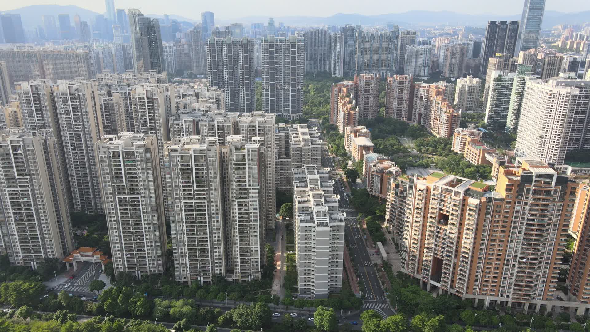 广州珠江新城商品房建筑航拍视频的预览图