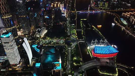 广州花城广场夜景视频的预览图