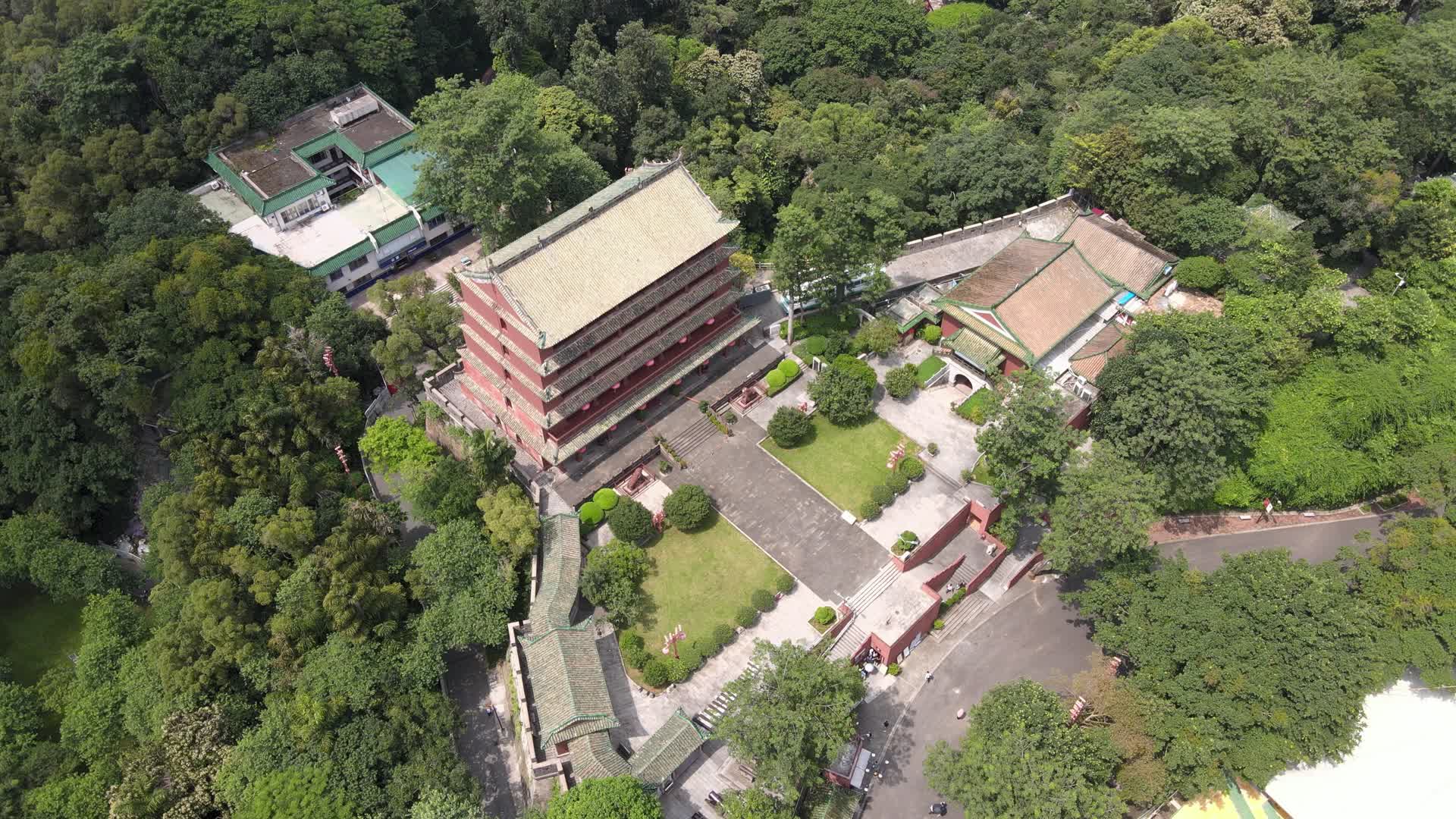 广州越秀山广州博物馆航拍视频的预览图